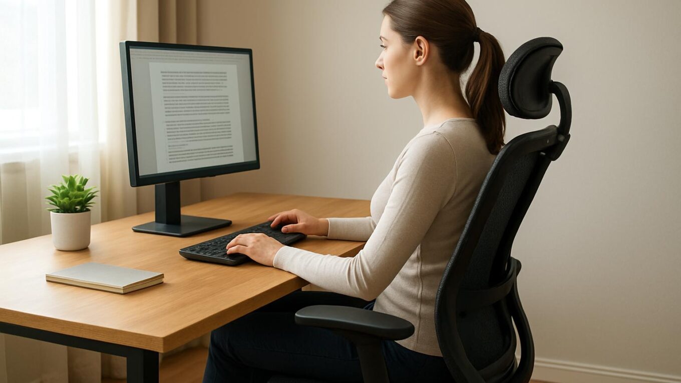 Przy biurku bez bólu: jak prawidłowa postawa wpływa na ergonomię pracy